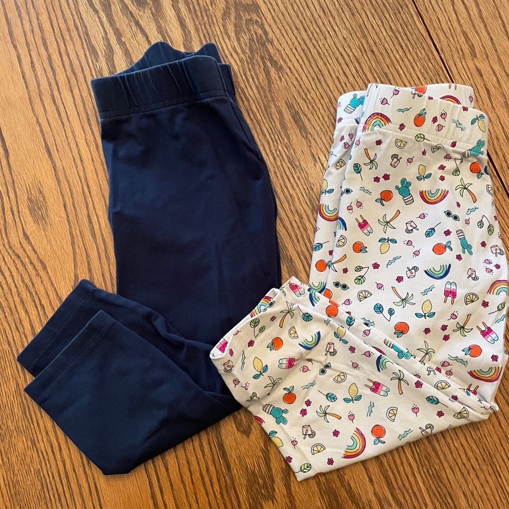 Lands End girls Capri leggings both size small